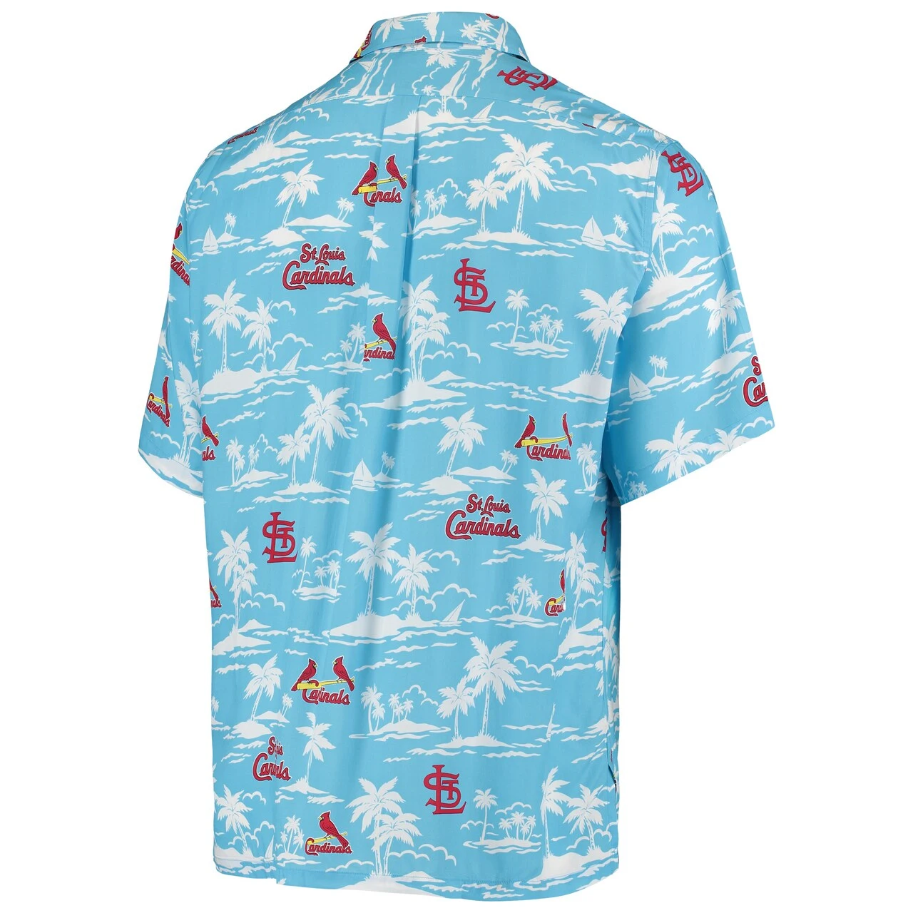 Men's St. Louis Cardinals Reyn Spooner Light Blue Vintage Short Sleeve Button-Up Shirt - Image 3