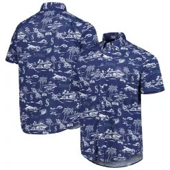 Men's Seattle Mariners Reyn Spooner Navy Kekai Performance Button-Up Shirt