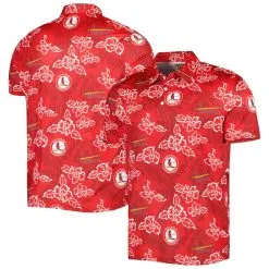 Men's St. Louis Cardinals Reyn Spooner Red Cooperstown Collection Puamana Print Polo