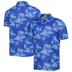 Men's Brooklyn Dodgers Reyn Spooner Royal Cooperstown Collection Puamana Print Polo