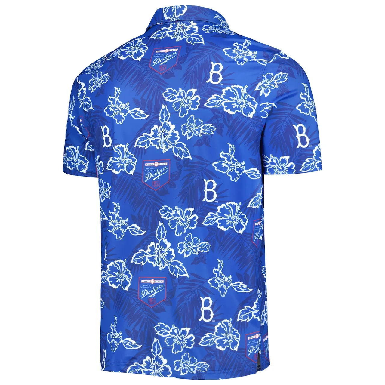 Men's Brooklyn Dodgers Reyn Spooner Royal Cooperstown Collection Puamana Print Polo - Image 3