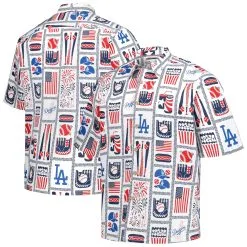 Men's Los Angeles Dodgers Reyn Spooner White Americana Button-Up Shirt