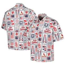 Men's St. Louis Cardinals Reyn Spooner White Americana Button-Up Shirt