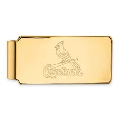 LogoArt Men's St. Louis Cardinals 10k Yellow Gold Money Clip