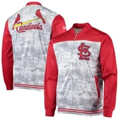 Men's St. Louis Cardinals Stitches Red Camo Full-Zip Jacket