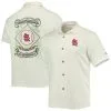 Men's St. Louis Cardinals Tommy Bahama Cream Baseball Camp Button-Up Shirt