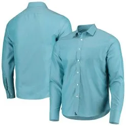 Men's Seattle Mariners UNTUCKit Aqua Button-Up Long Sleeve Shirt