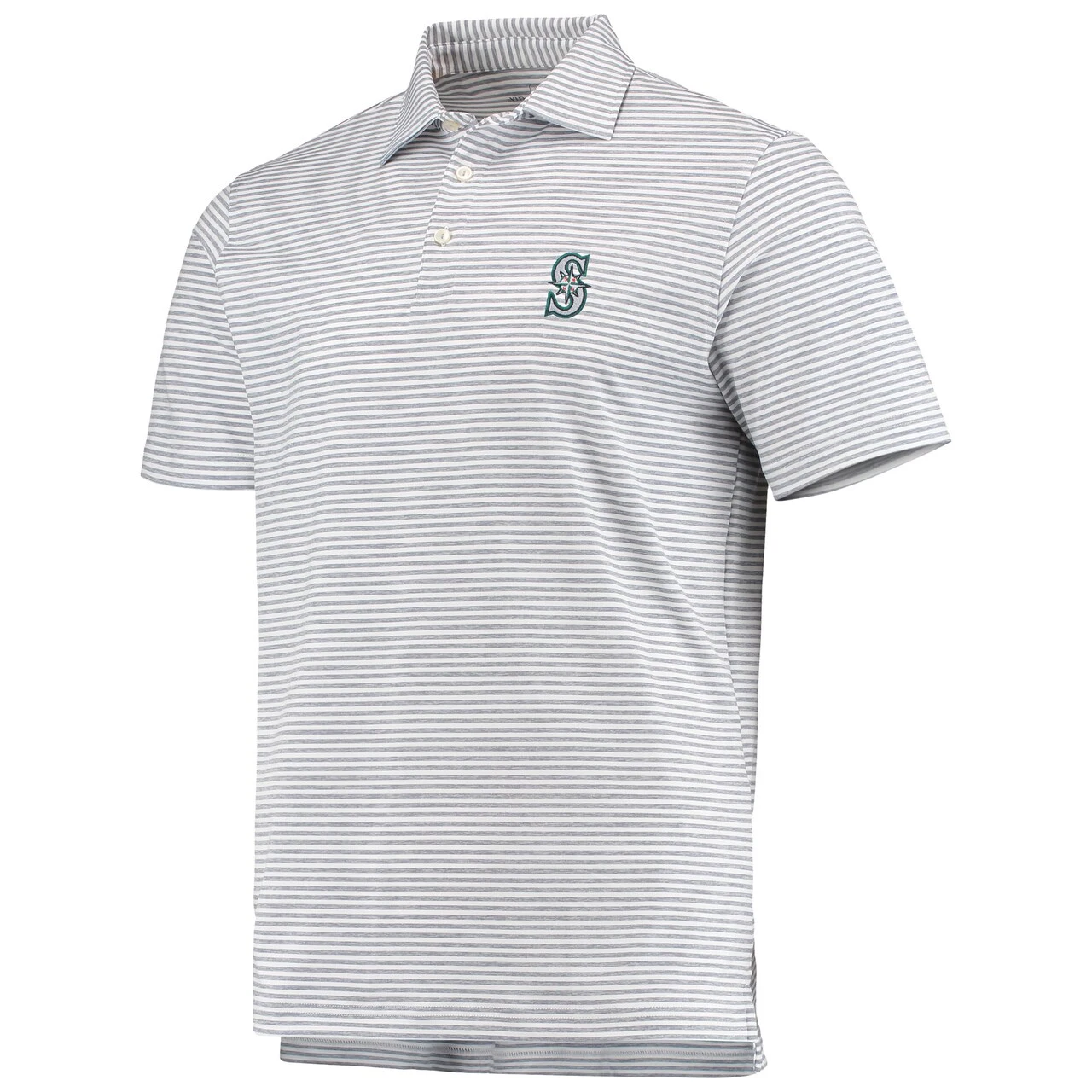 Men's Seattle Mariners Vineyard Vines Gray Heathered Winstead Sankaty Polo - Image 2