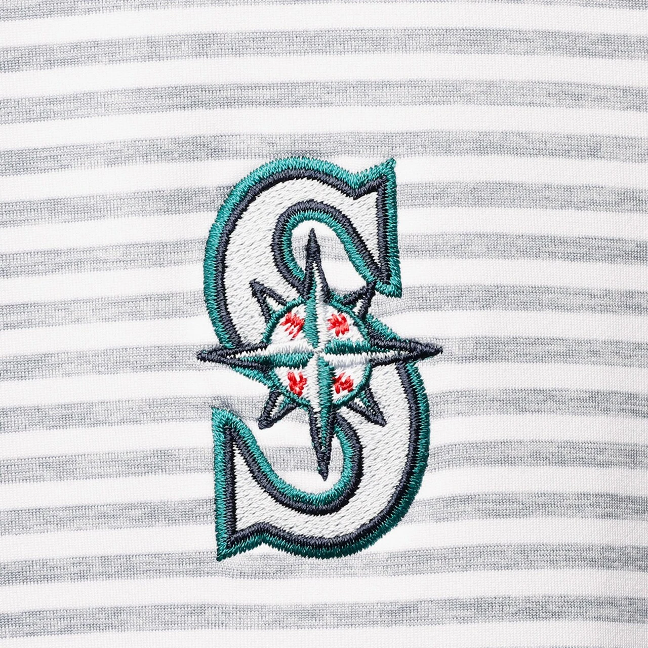 Men's Seattle Mariners Vineyard Vines Gray Heathered Winstead Sankaty Polo - Image 4