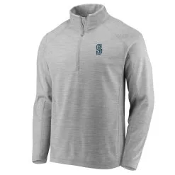 Men's Seattle Mariners Vineyard Vines Heather Gray Performance Sankaty Half-Zip Pullover Top