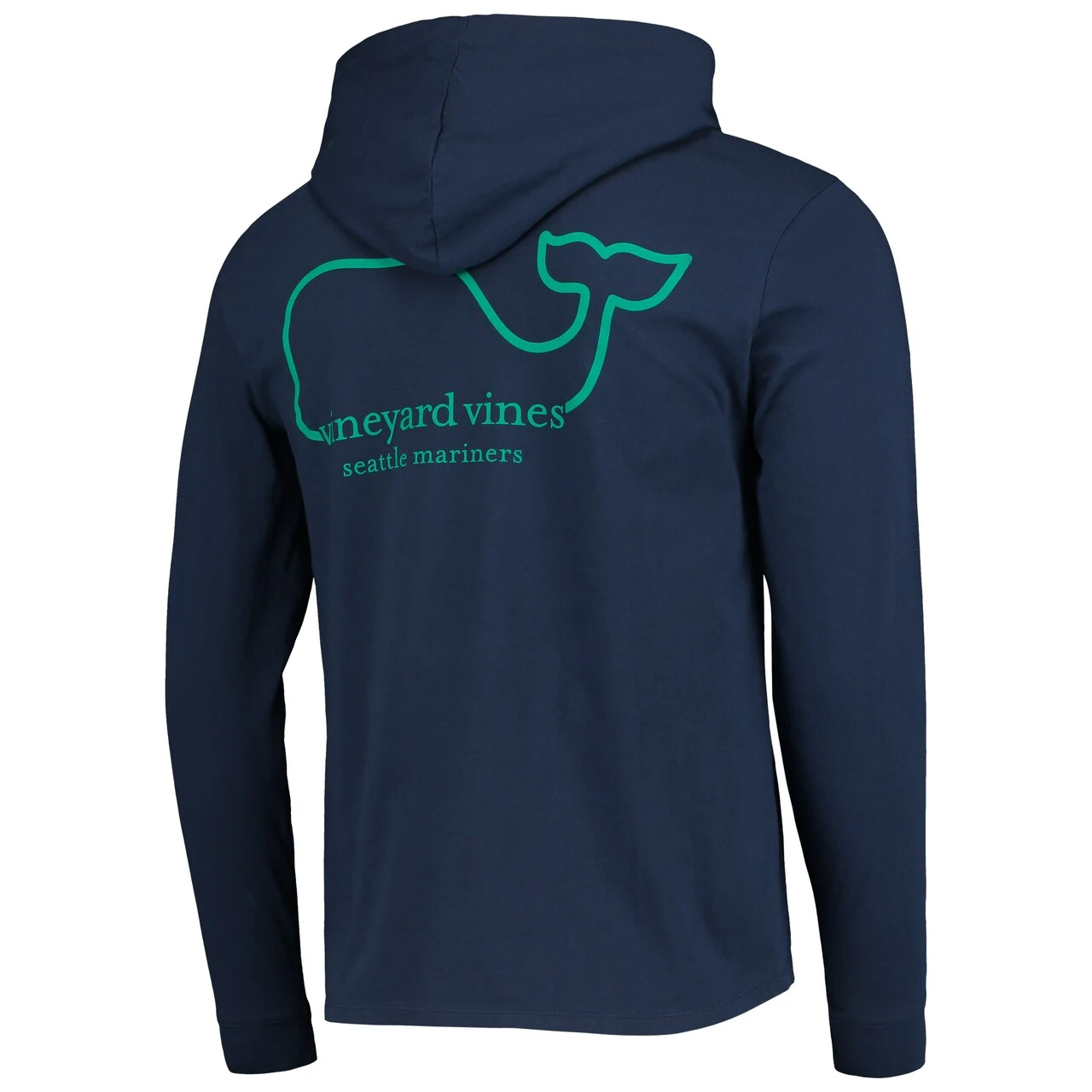 Men's Seattle Mariners Vineyard Vines Navy Team Long Sleeve Hoodie T-Shirt - Image 3