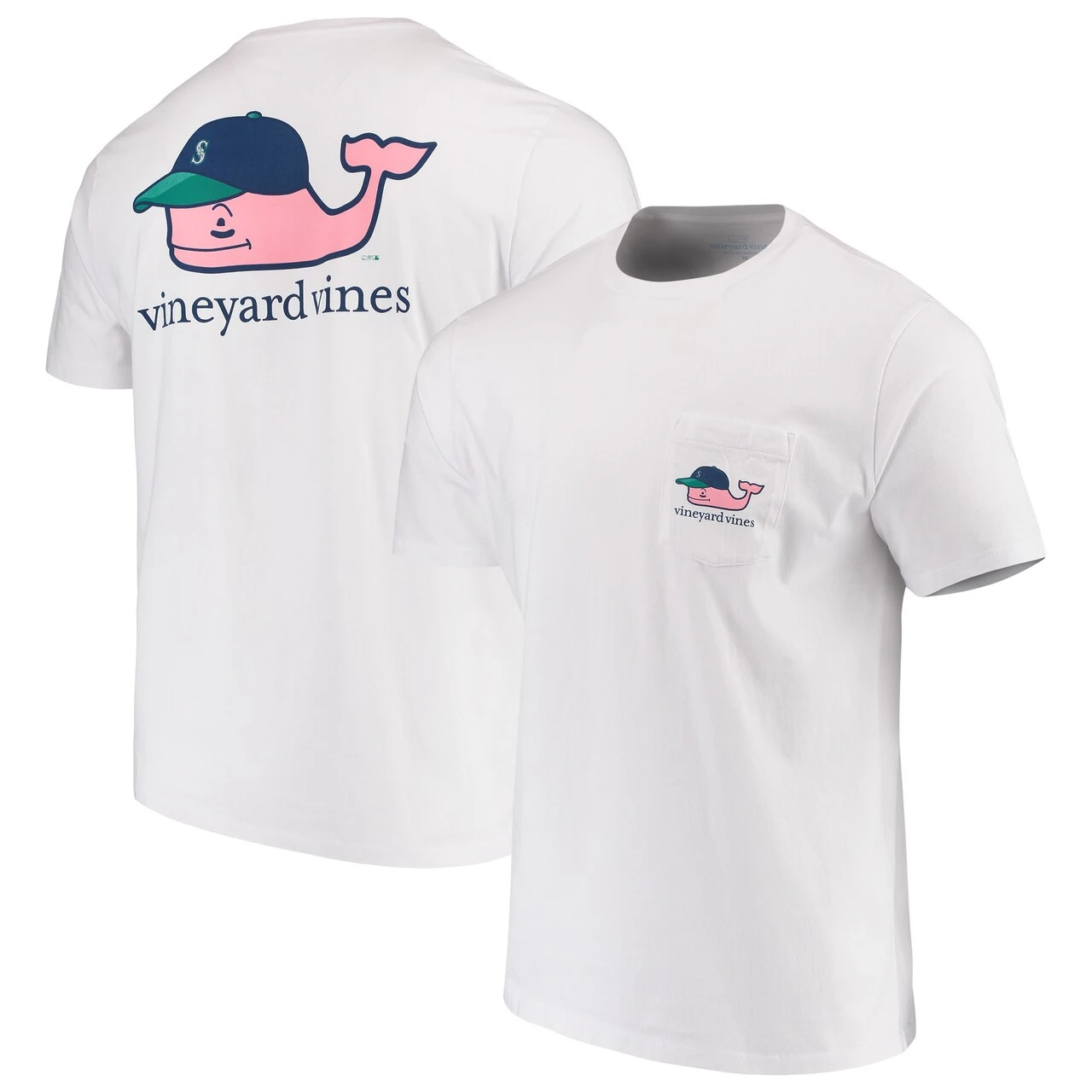Men's Seattle Mariners Vineyard Vines White Baseball Cap T-Shirt