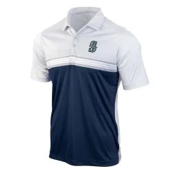 Men's Seattle Mariners Antigua Gray/Navy Answer Polo