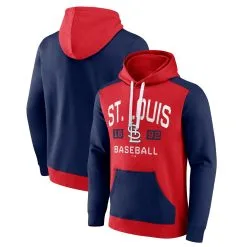 Men's St. Louis Cardinals Fanatics Branded Red/Navy Chip In Team Pullover Hoodie