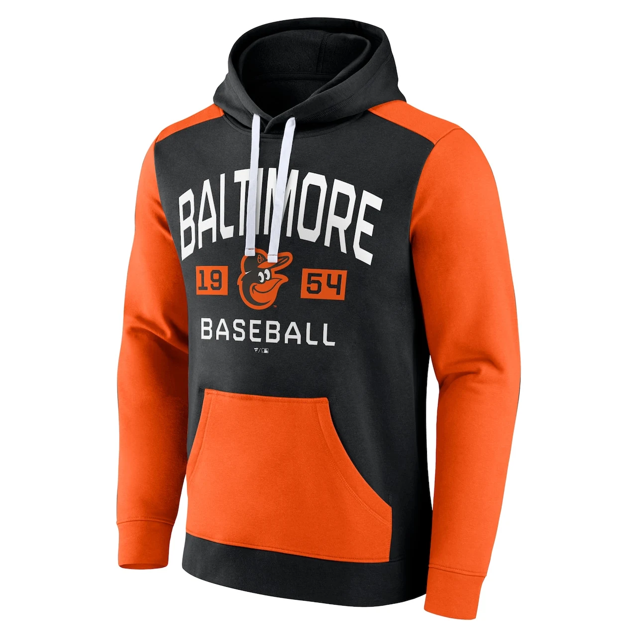 Men's Baltimore Orioles Fanatics Branded Black/Orange Chip In Pullover Hoodie - Image 2