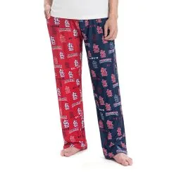 Men's St. Louis Cardinals Concepts Sport Navy/Red Breakthrough AOP Knit Split Pants