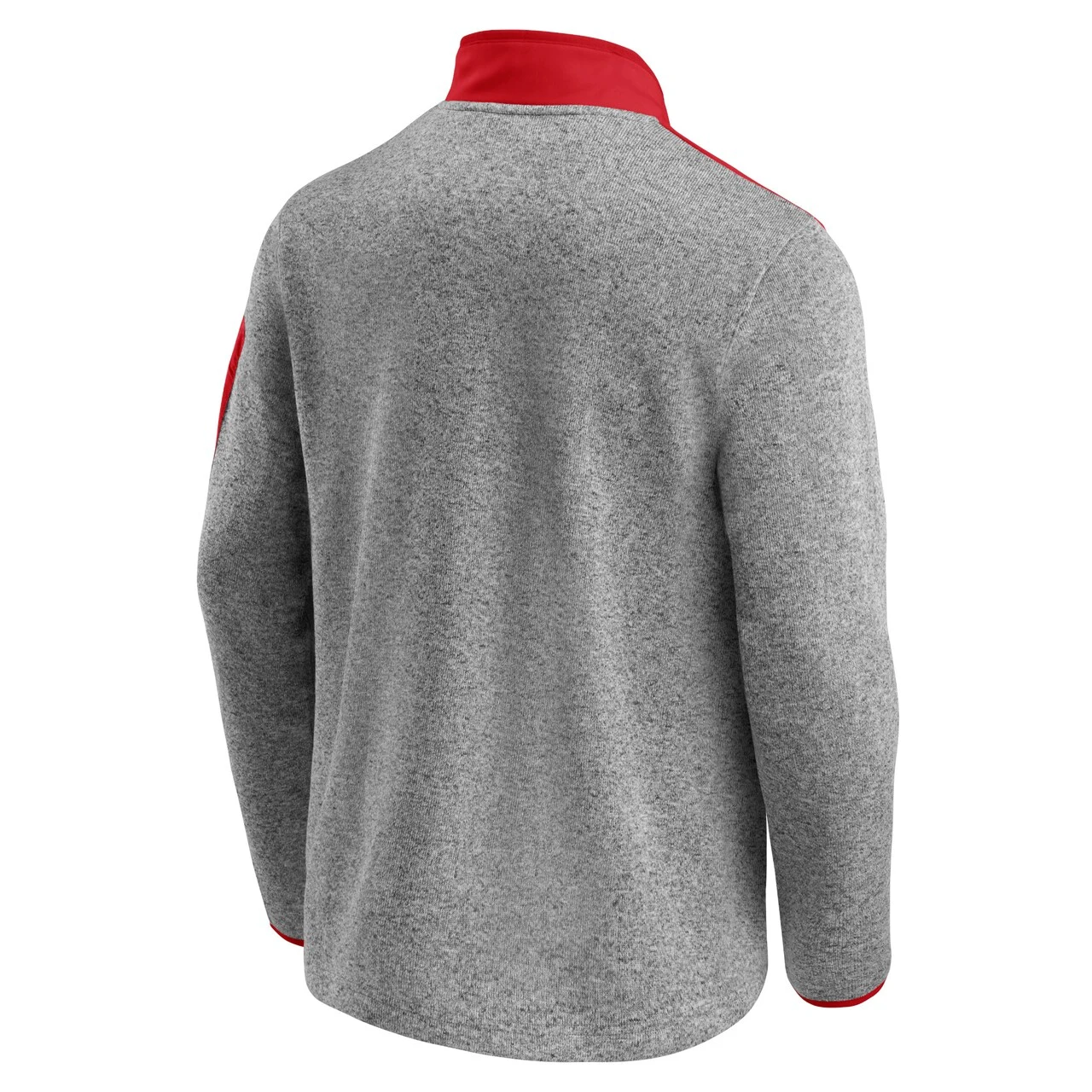 Men's St. Louis Cardinals Fanatics Branded Heathered Gray/Red Clutch Gene Fleece Half-Zip Jacket - Image 3
