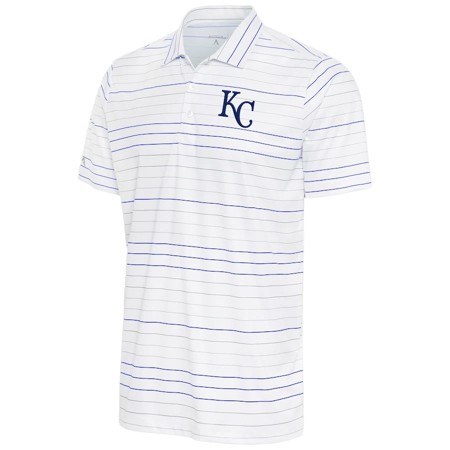 Men's Kansas City Royals Antigua White/Royal Ryder Polo