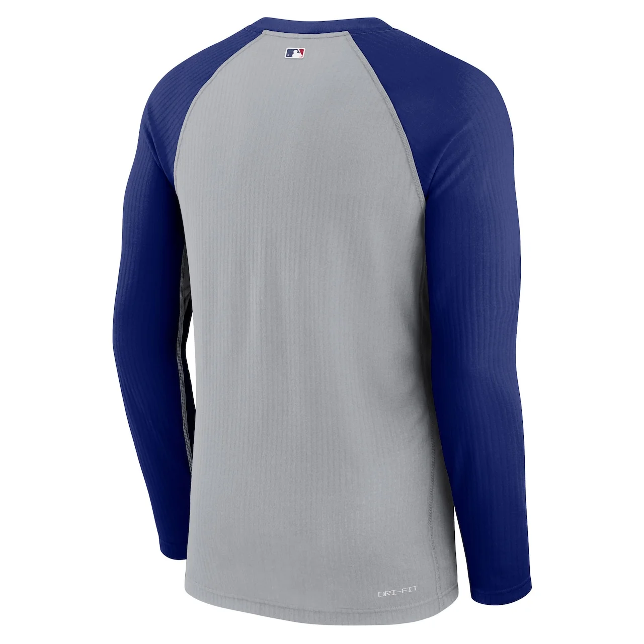 Men's Los Angeles Dodgers Nike Gray/Royal Authentic Collection Raglan Performance Long Sleeve T-Shirt - Image 3
