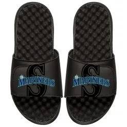 Seattle Mariners ISlide MLB Tonal Pop Slide Sandals - Black