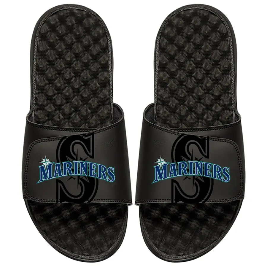 Seattle Mariners ISlide MLB Tonal Pop Slide Sandals - Black