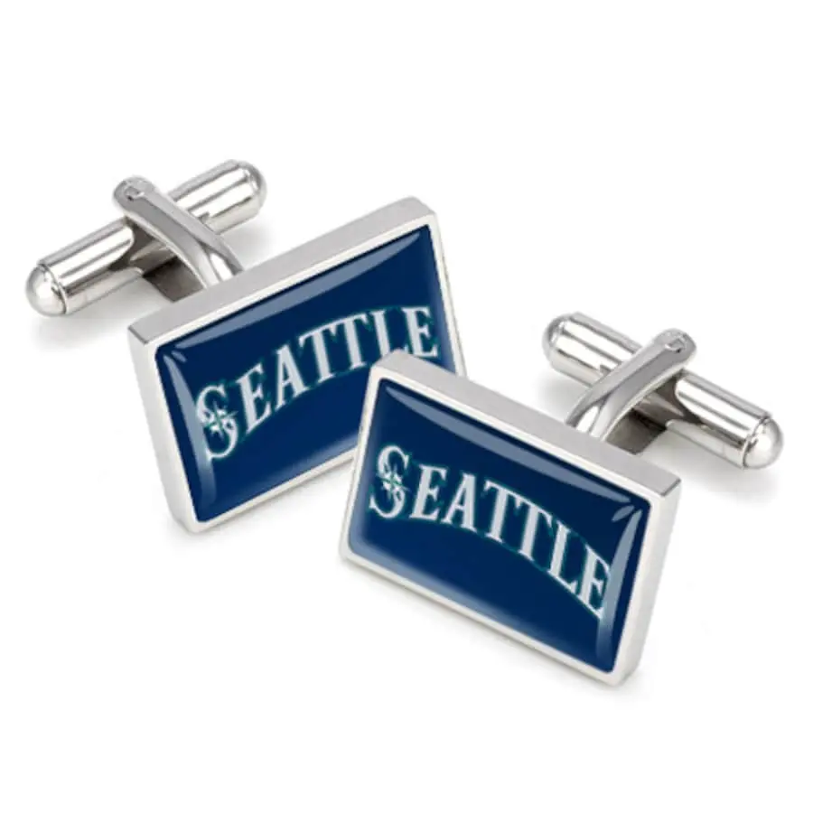 M-Clip Seattle Mariners Logo Square Cufflinks