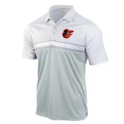 Men's Baltimore Orioles Antigua Gray/White Answer Polo