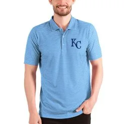 Men's Kansas City Royals Antigua Powder Blue/White Esteem Polo
