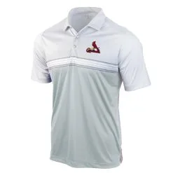 Men's St. Louis Cardinals Antigua Gray/White Answer Polo