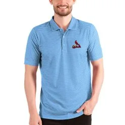 Men's St. Louis Cardinals Antigua Powder Blue/White Esteem Polo