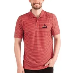 Men's St. Louis Cardinals Antigua Red/White Esteem Polo